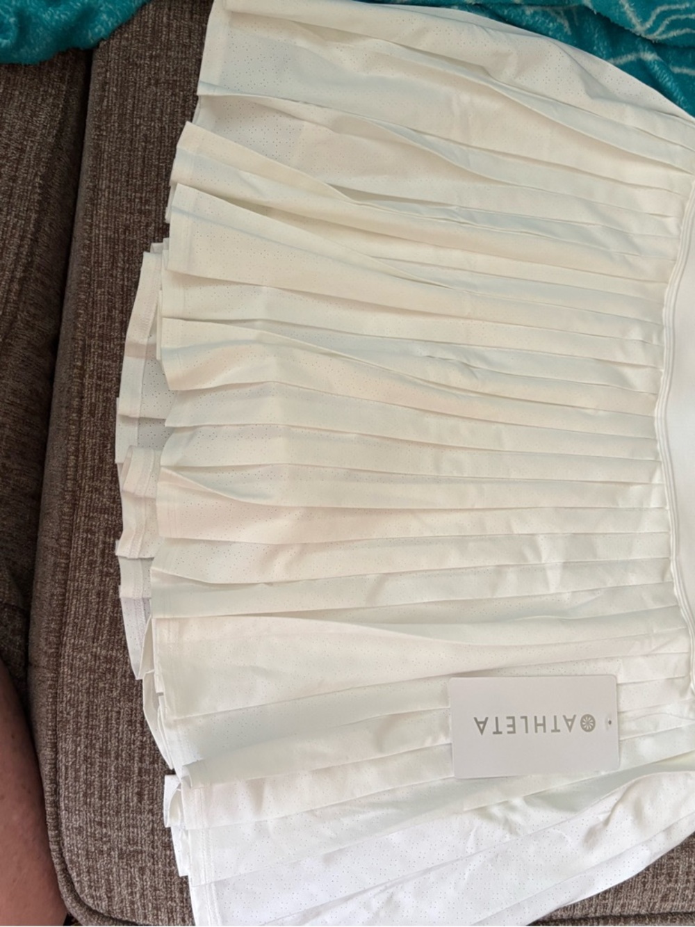 Athleta White Pleated Skater Tennis Skirt
